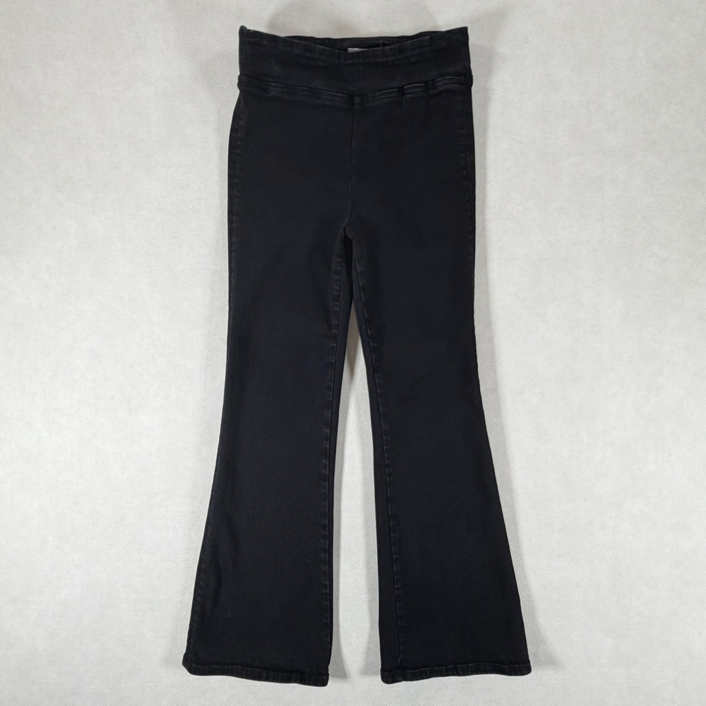 Frame Denim Womens 1 Black Stretch Denim HR The Jet Set Flare Pull On Pants